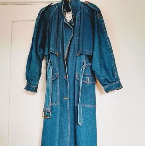 LONG VINTAGE DENIM COAT